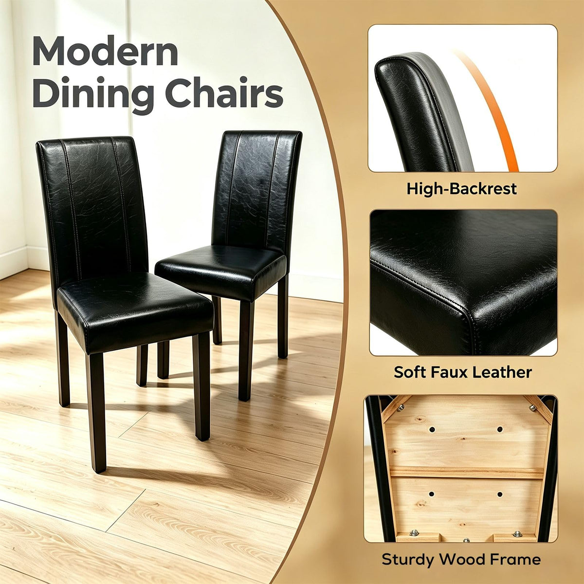 Upholstered Dining Chairs Set of 6 Y343856