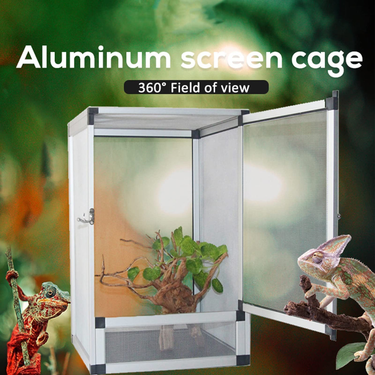 20X20X30cm Aluminum Mesh Reptile Cage K4494