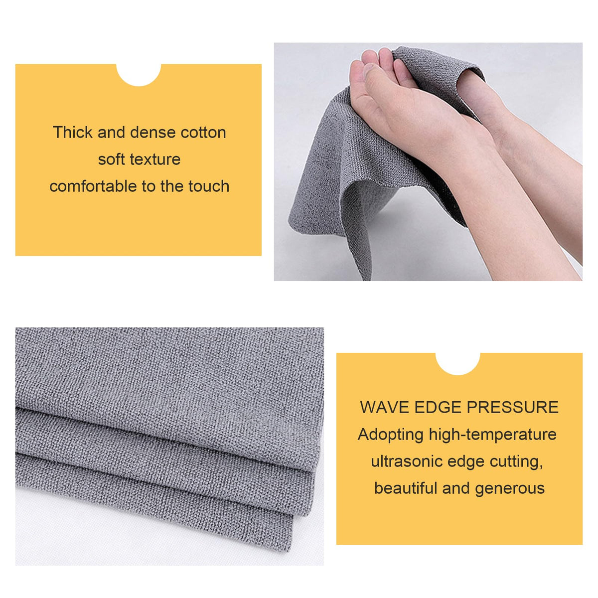 20 PCS Gray Microfiber Cleaning Cloth Roll C995127