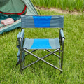 Padded Folding Oversized Chair with Side Table and Storage Pockets I91552
