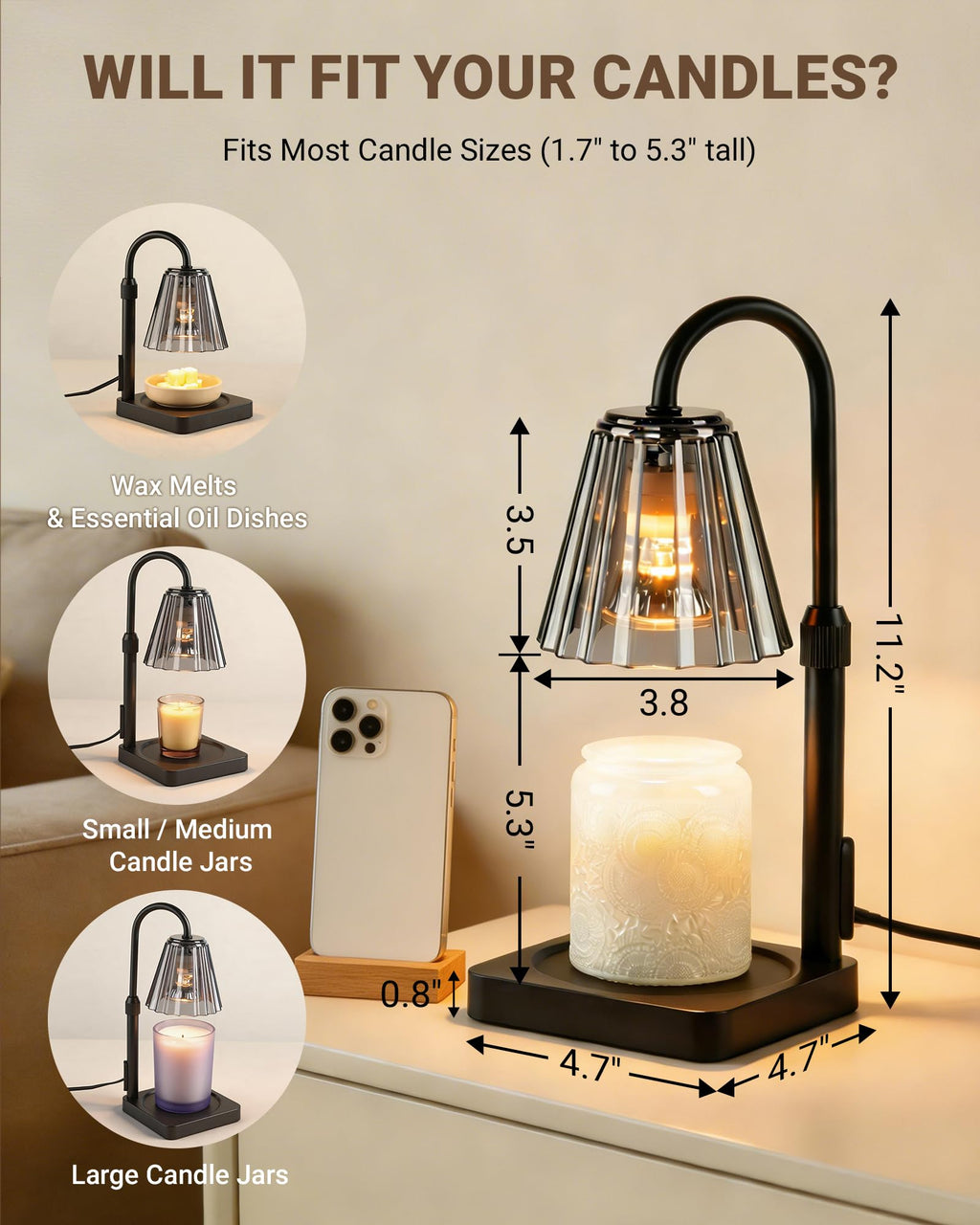 Candle Warmer Lamp with Timer E9464