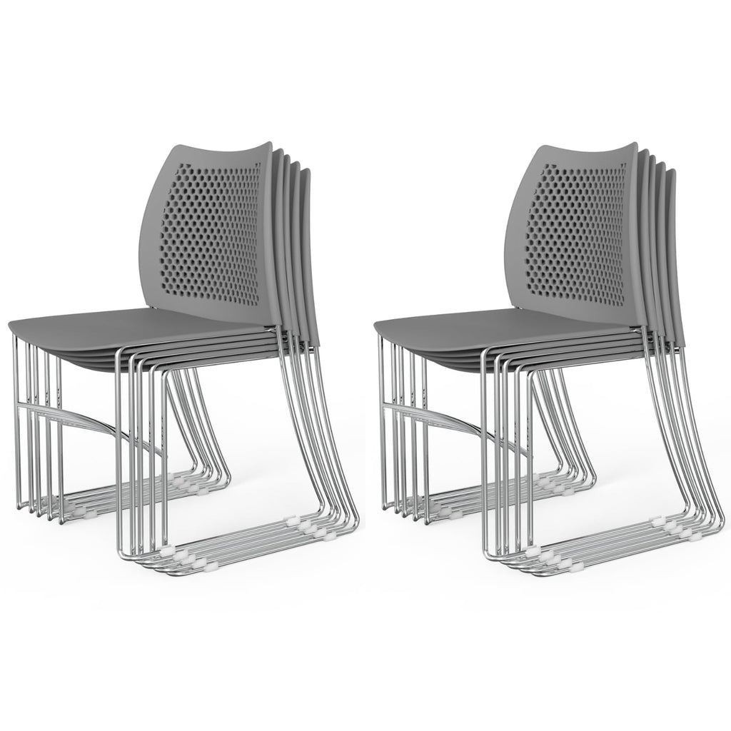 Grey Plastic Stacking Chairs F207