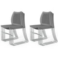 Grey Plastic Stacking Chairs F207