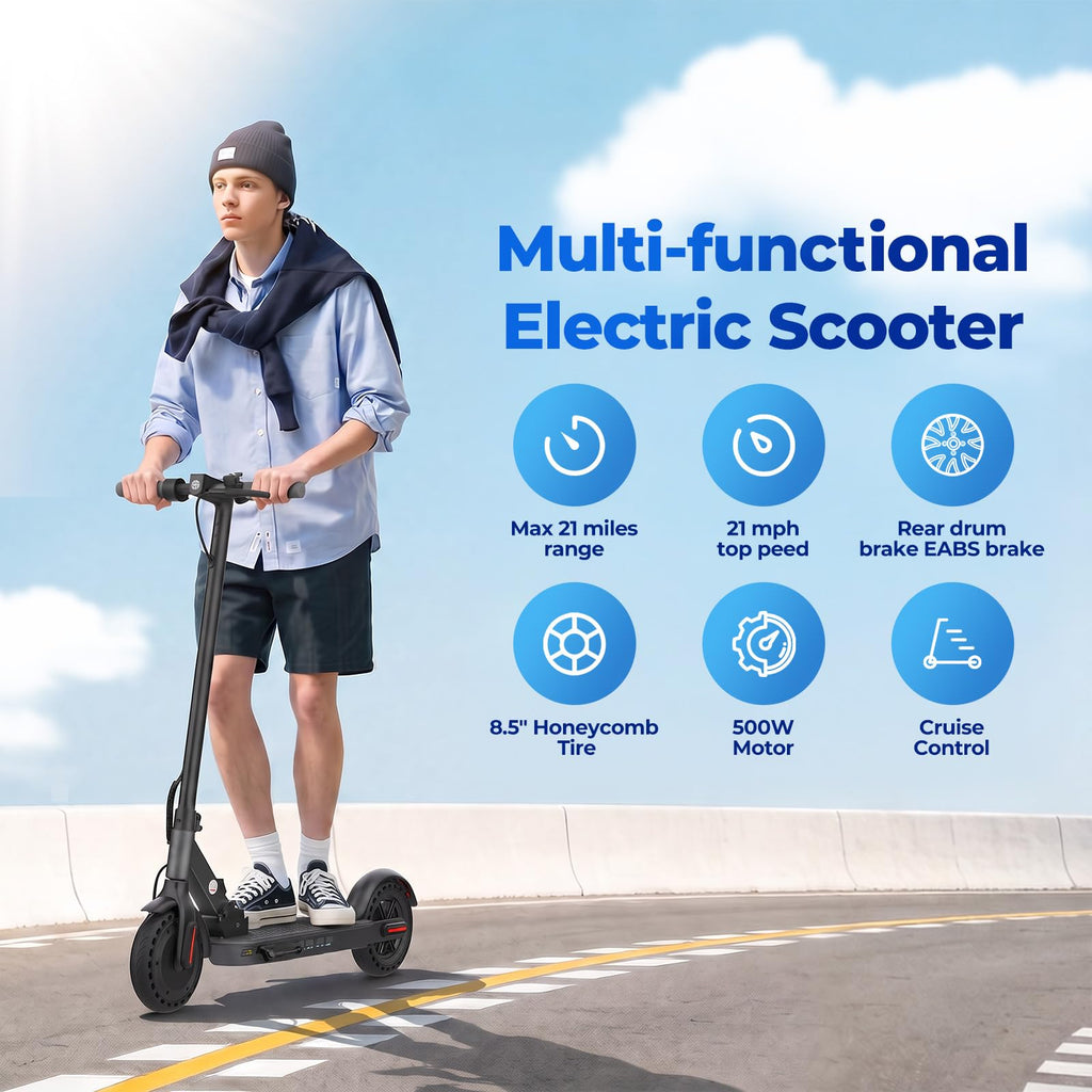 Electric Scooter Adult 8.5" Tires 500W Motor O5361
