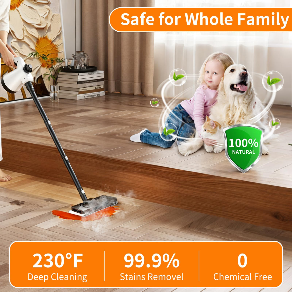 16-in-1 Lightweight Detachable Steam Mop U456
