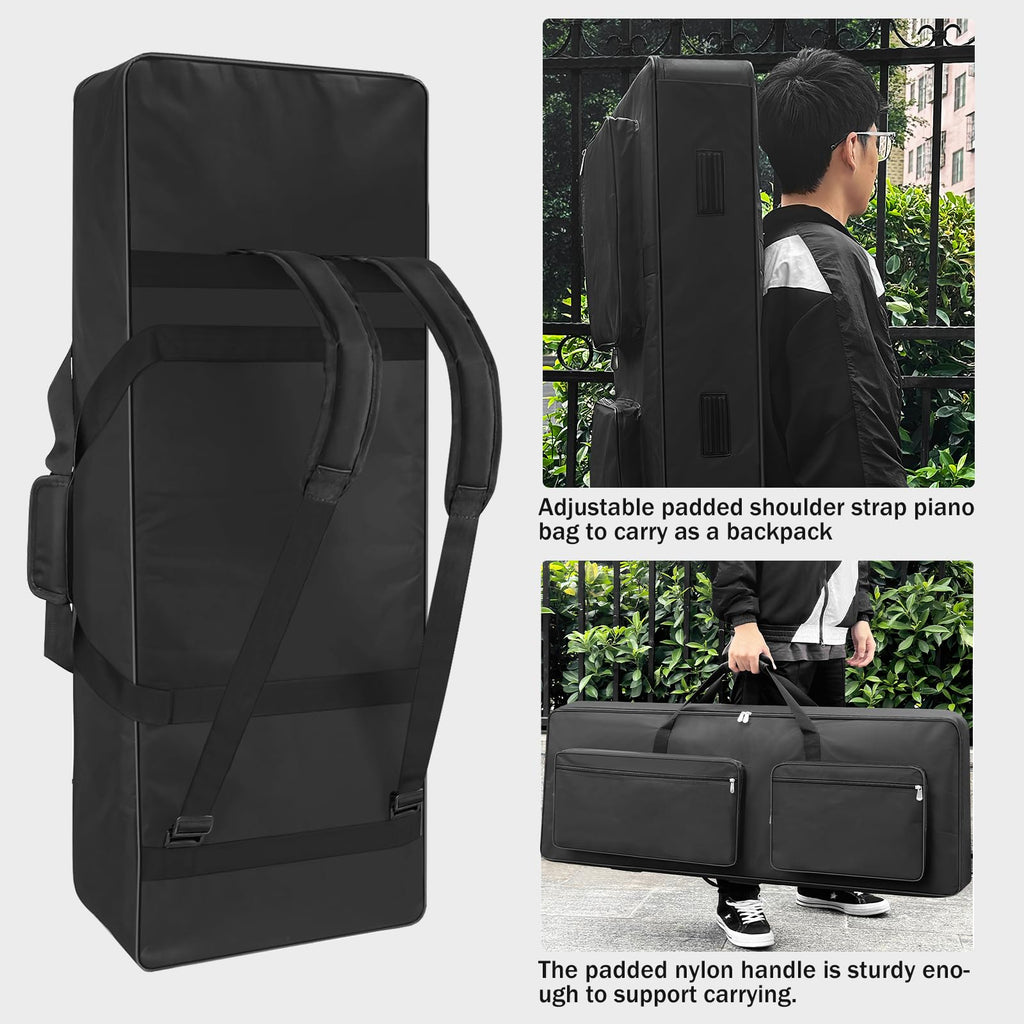 76 Key Piano Keyboard Case Bag with 4-Pocket (Black) X989240