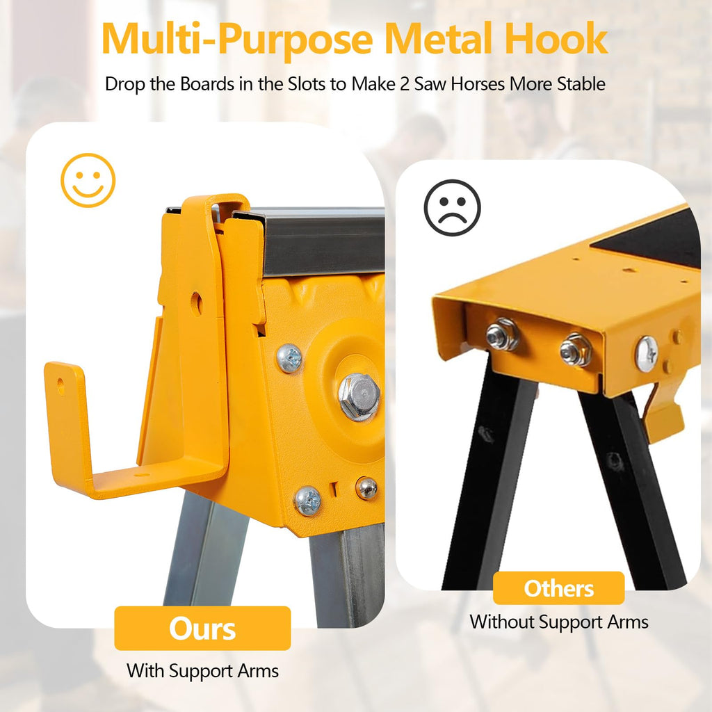 Heavy Duty Folding Sawhorse 2 Pack I48254