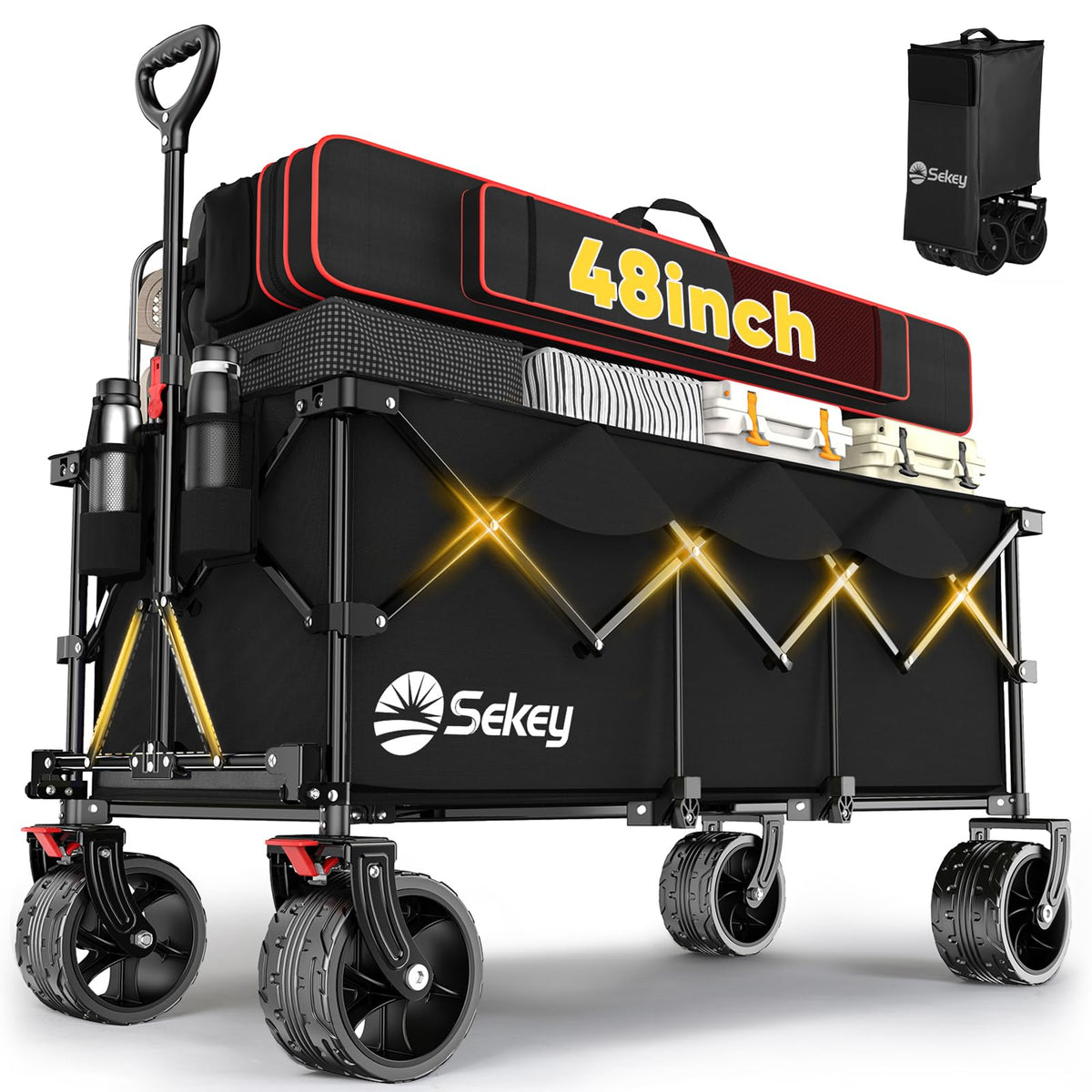300L Extended Collapsible Wagon, 660 lb Capacity Z8711