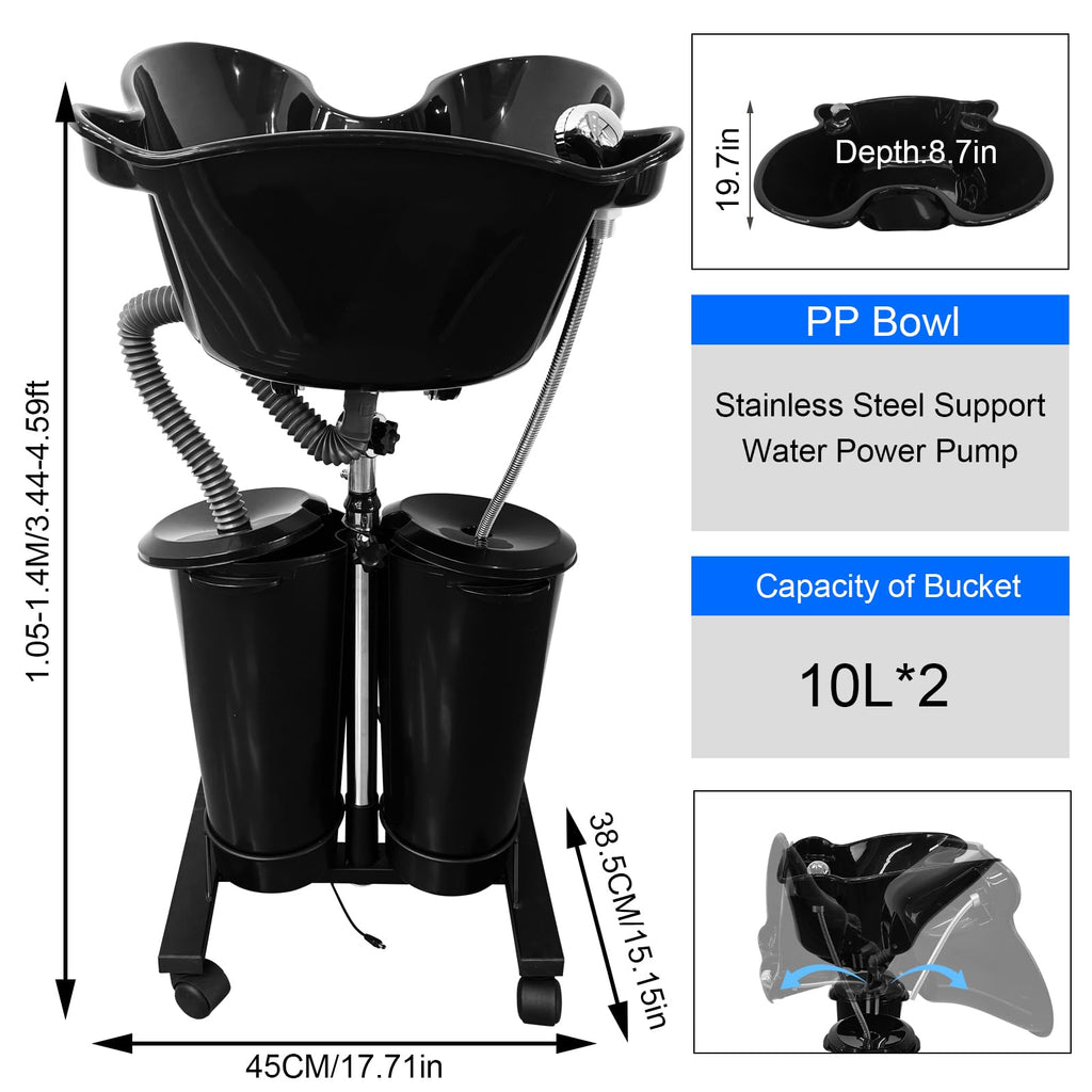 Portable Shampoo Bowl with Electric Pump X2025