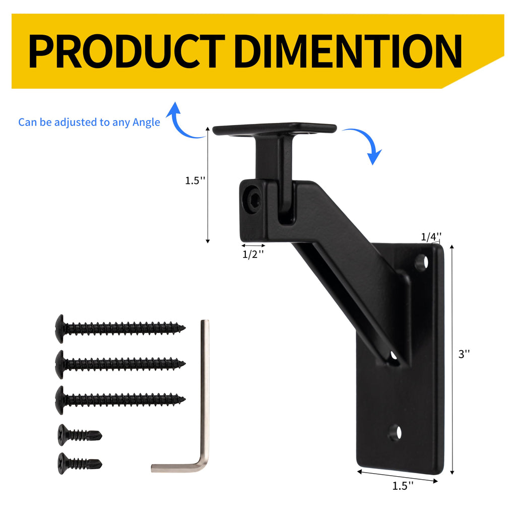Matte Black Handrails Kit for Stairs U21865