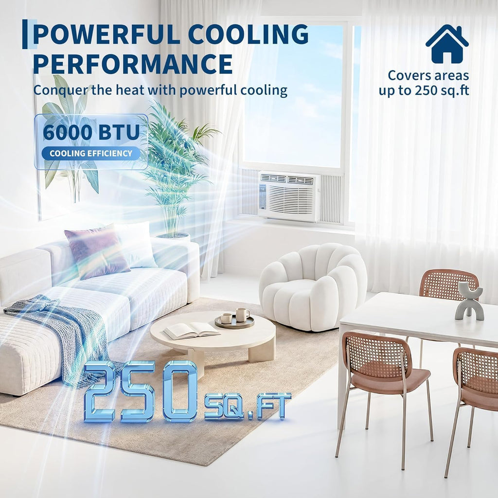 6000 BTU 115V Window Air Conditioner with Remote G57043