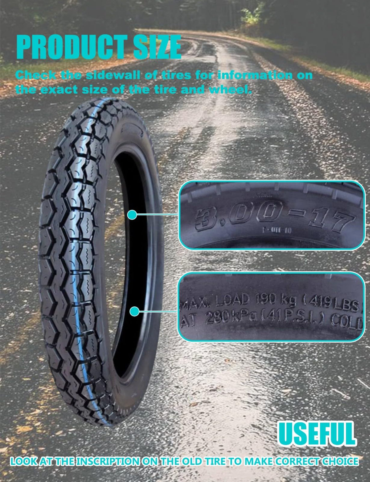 17 Dirt Bike Tire and Tube Set K12912