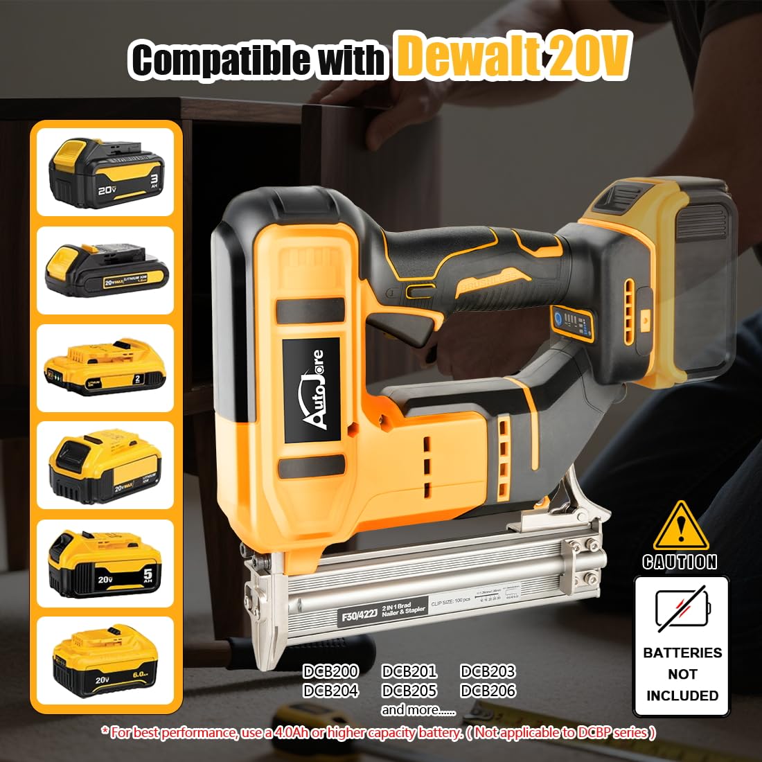 18 Gauge Cordless Brad Nailer 2 in 1 Nail/Staple Gun A599