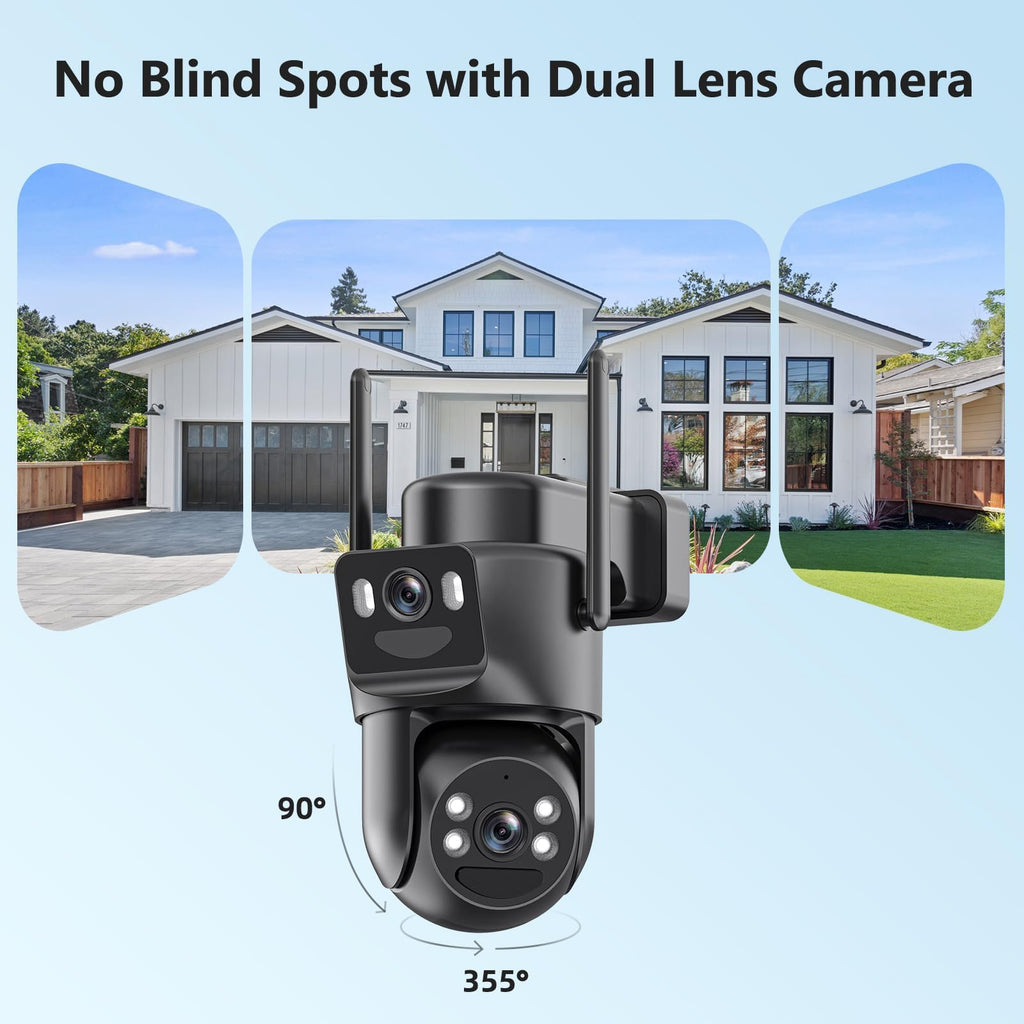4K Solar Security Camera Wireless Outdoor Battery Powered 360°PTZ Z9790