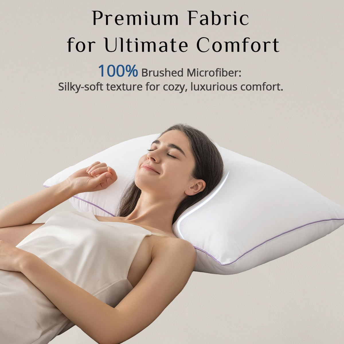 King Size Set of 2 Down Alternative Bed Pillows O9133