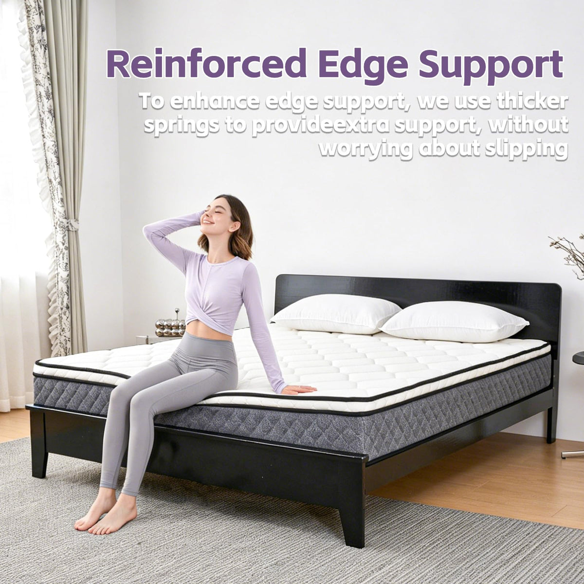 Full Size 12 inch Cooling Hybrid Mattress W9826