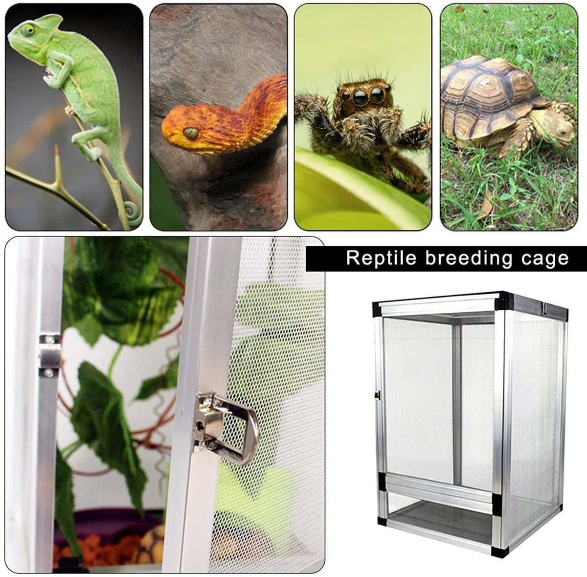 20X20X30cm Aluminum Mesh Reptile Cage K4494