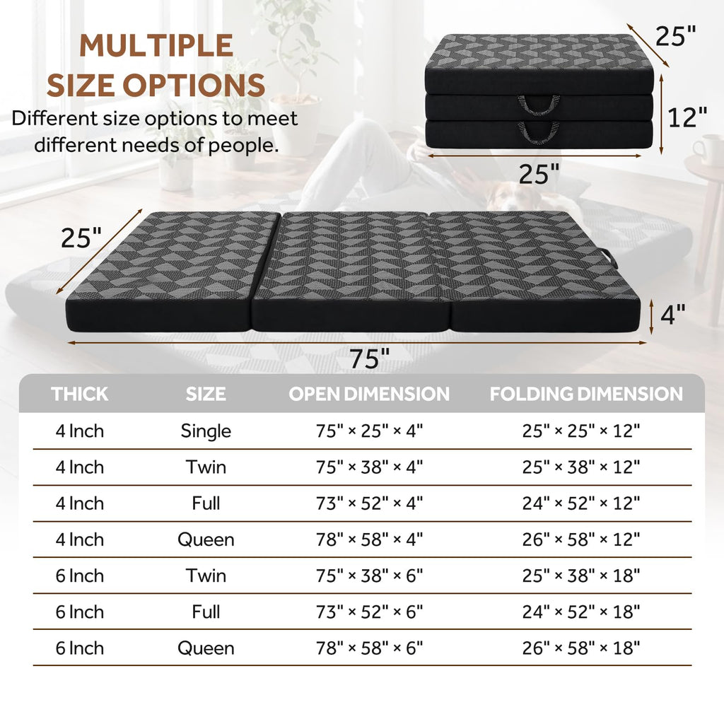 Memory Foam Tri Folding Mattress D391648