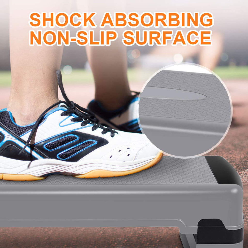 35" Height-Adjustable Non-Slip Aerobic Step Platform B369