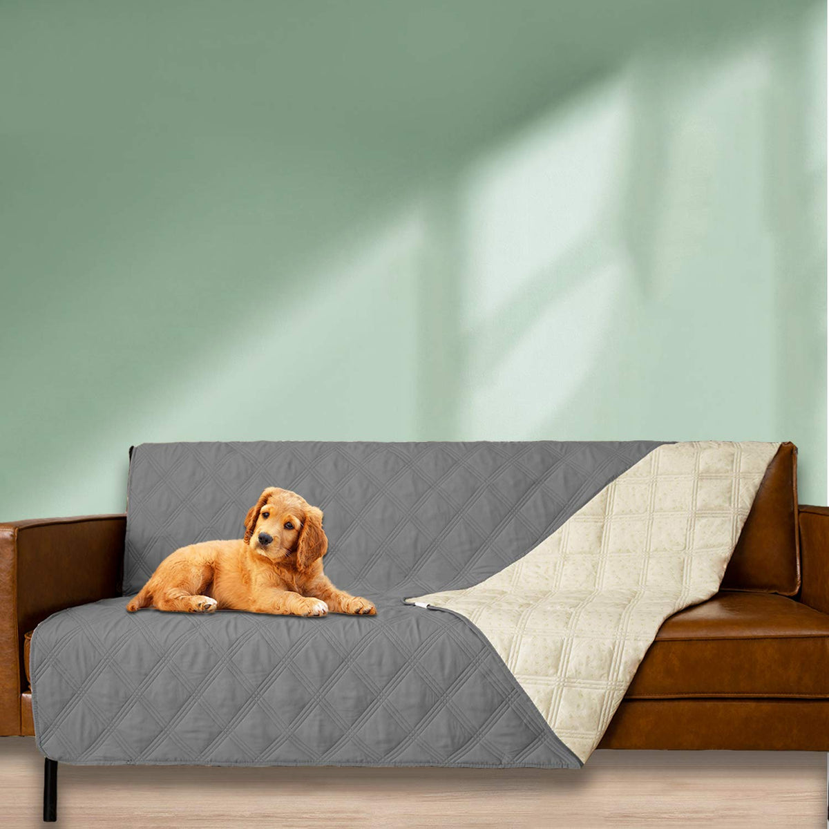 Waterproof Dog Bed Cover Pet Blanket with Anti-Slip Back E867343