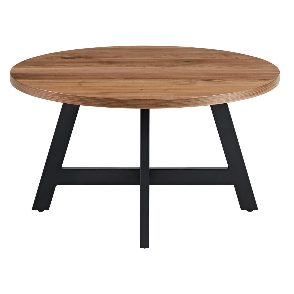 Round Wood Top Metal Base Coffee Table N41376