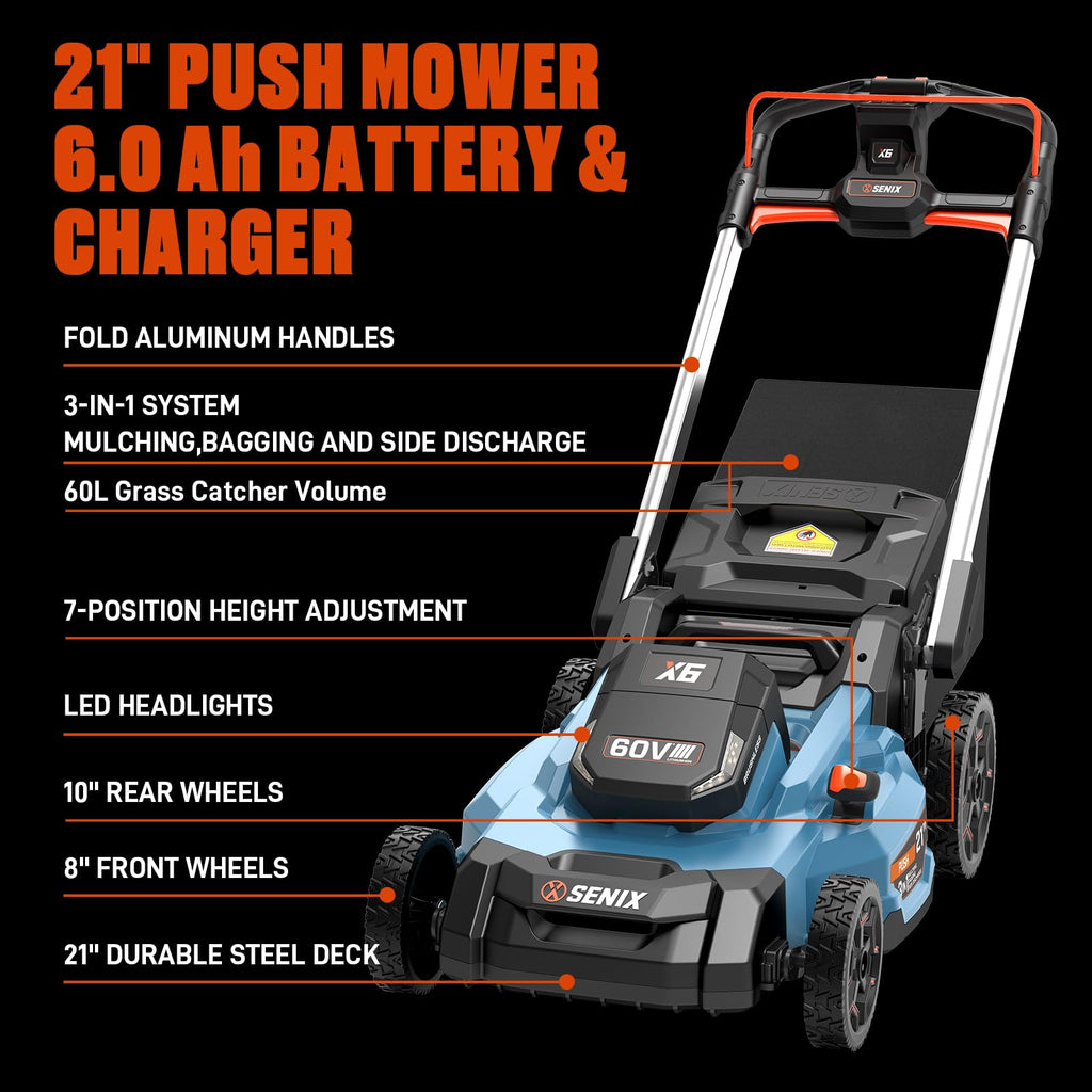 60 Volt Max 21-Inch Cordless Push Lawn Mower C401439
