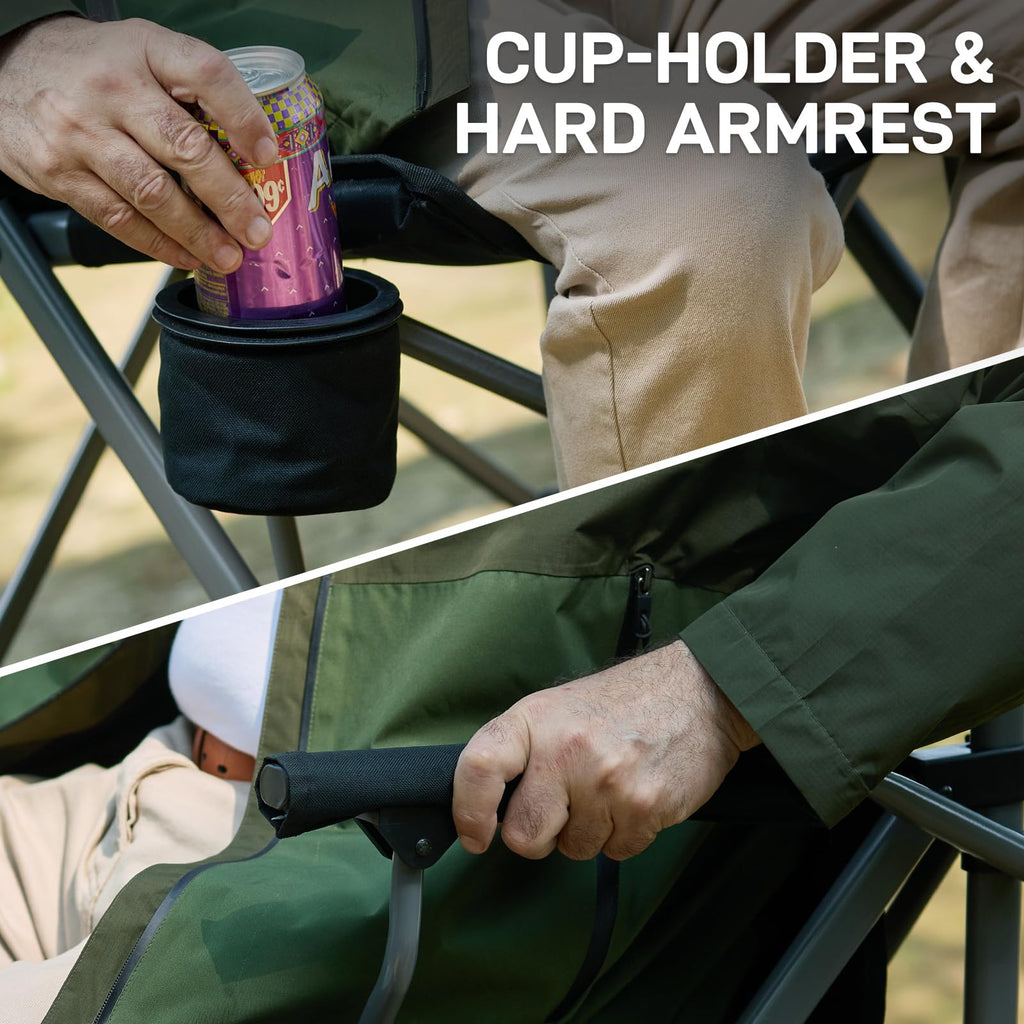 Foldable Camping Chair with Carry Bag Black A50998