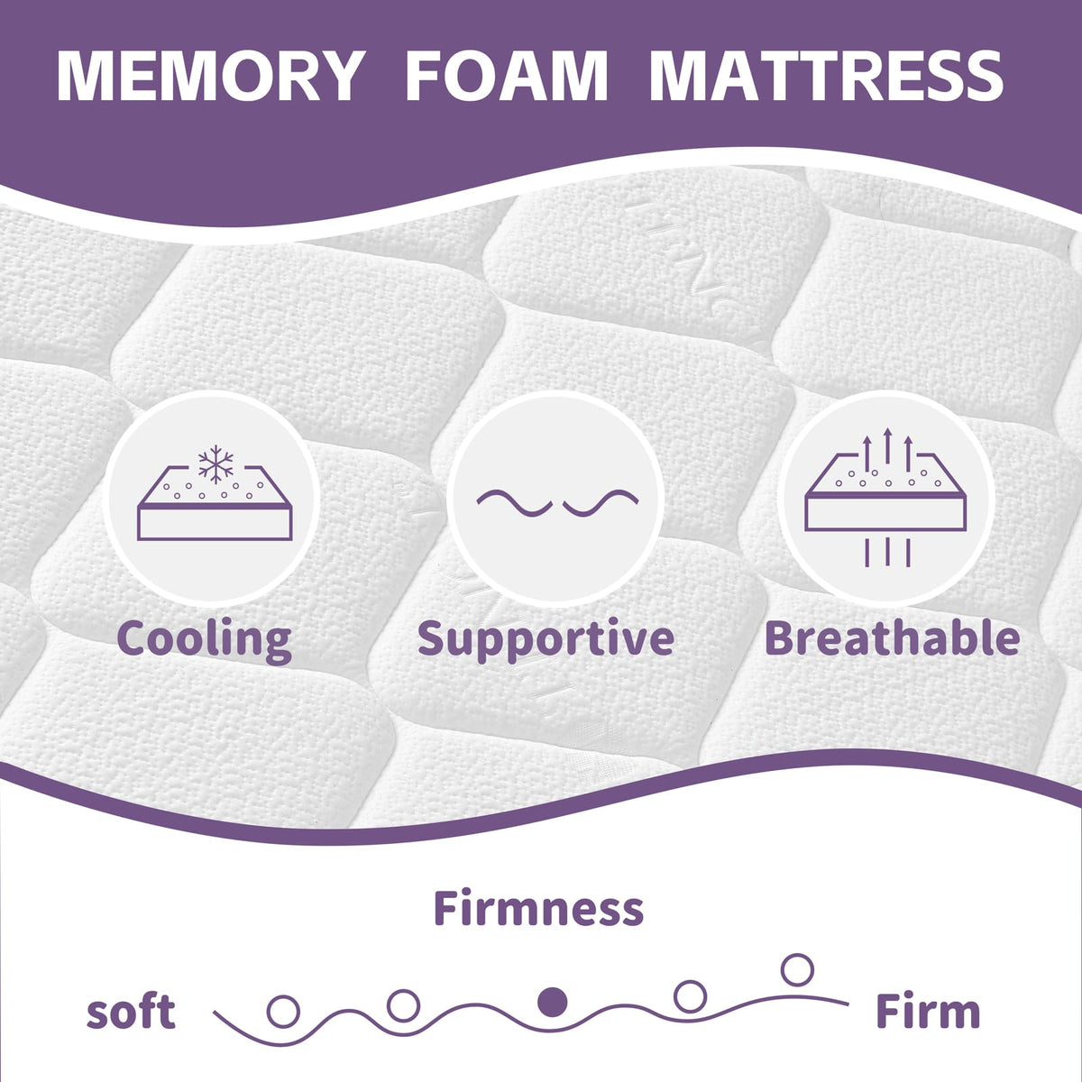 Full Size 12 inch Cooling Hybrid Mattress W9826