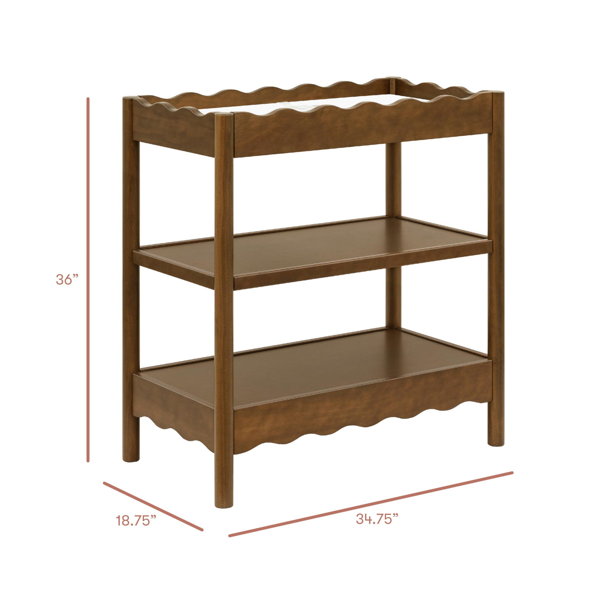 Changing Table in Natural Walnut O40052