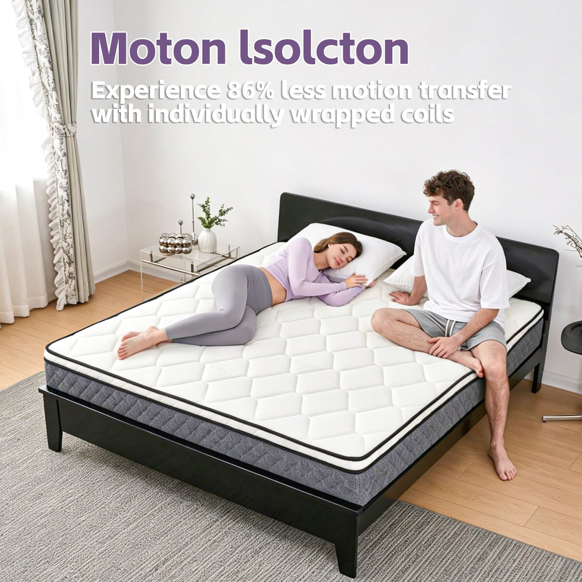 Full Size 12 inch Cooling Hybrid Mattress W9826