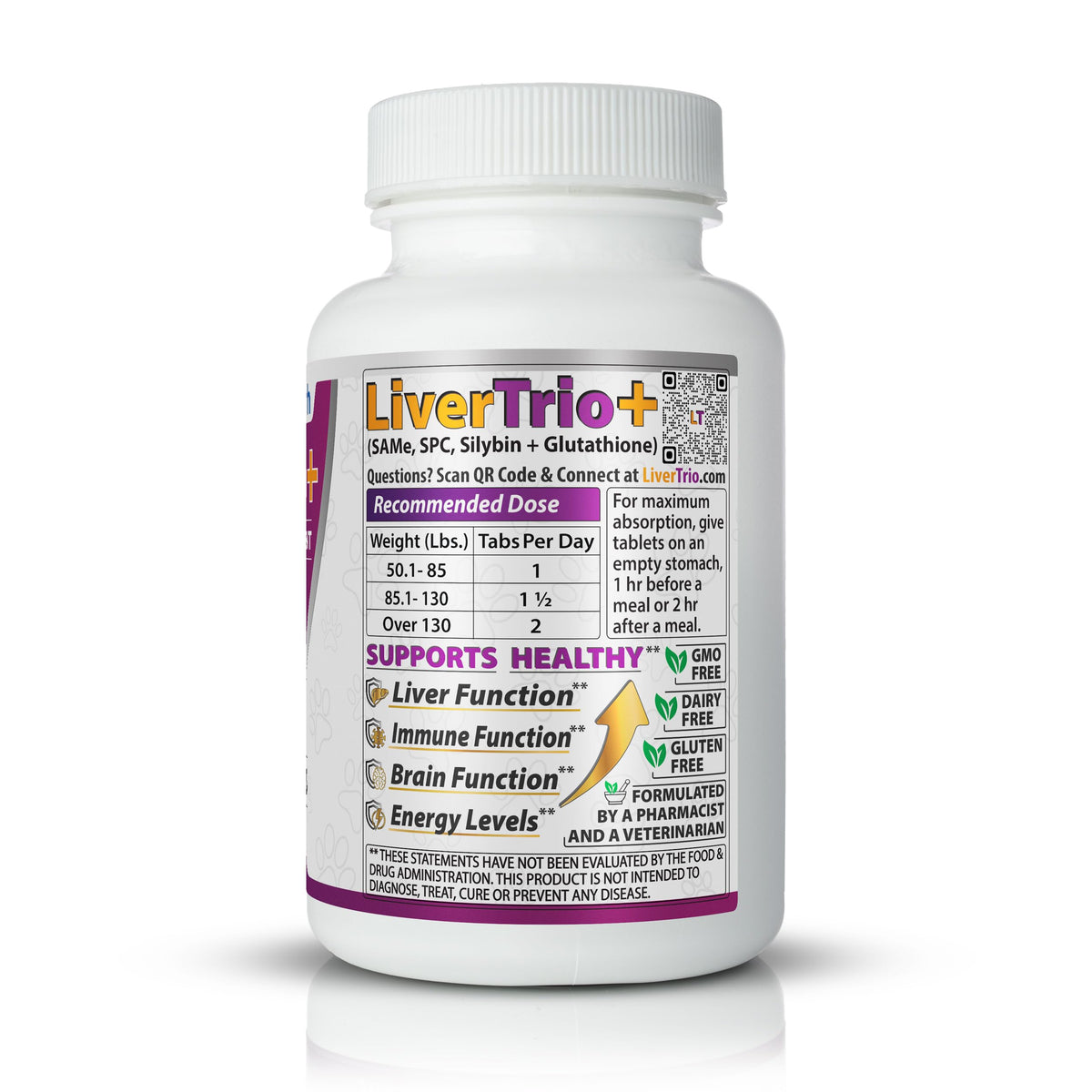 Liver Support Supplement for Large Dogs Chewable Tablets 30Ct J7350