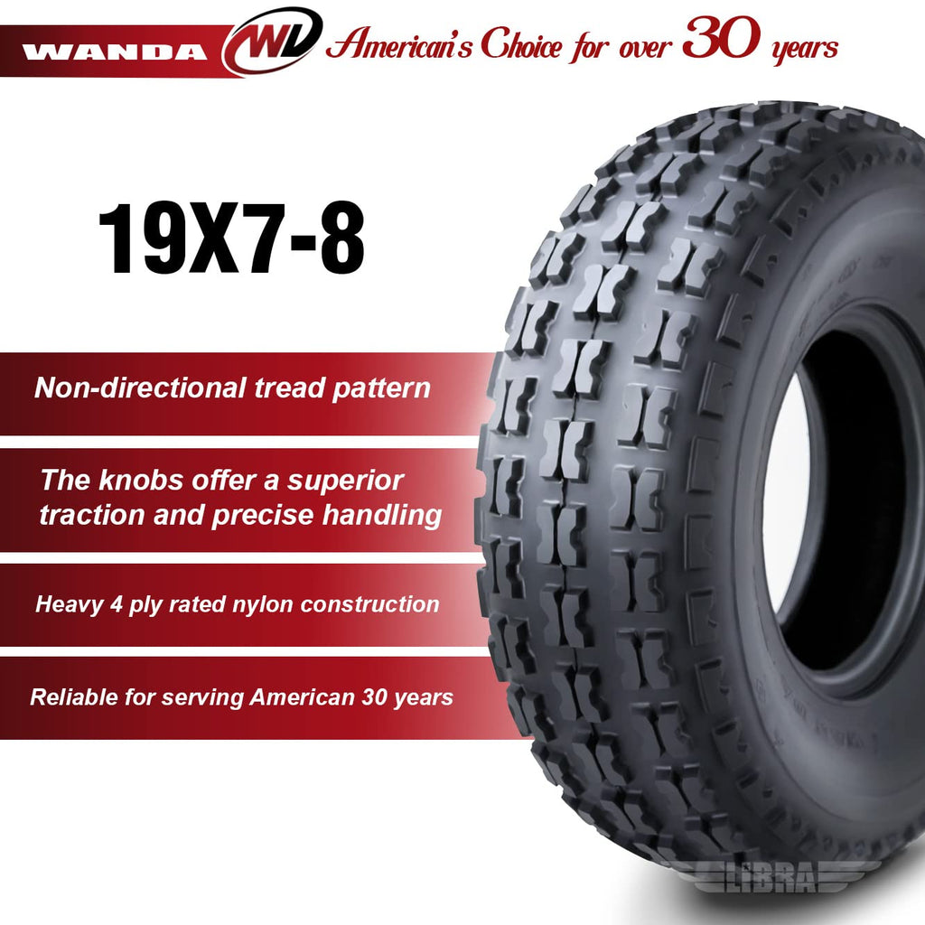 2 New Sport ATV Tires 19x7-8 4PR C6178
