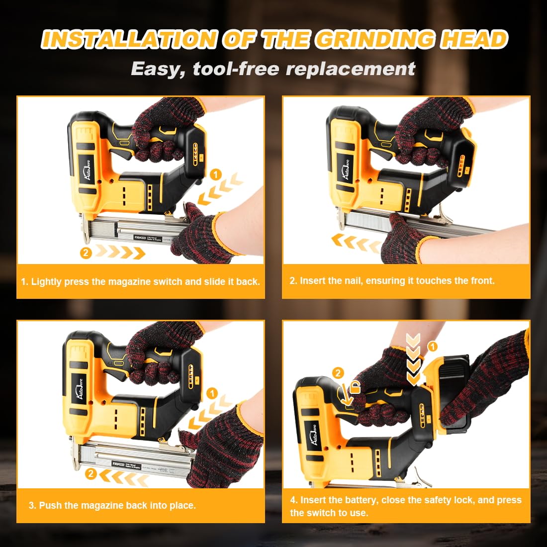 18 Gauge Cordless Brad Nailer 2 in 1 Nail/Staple Gun A599