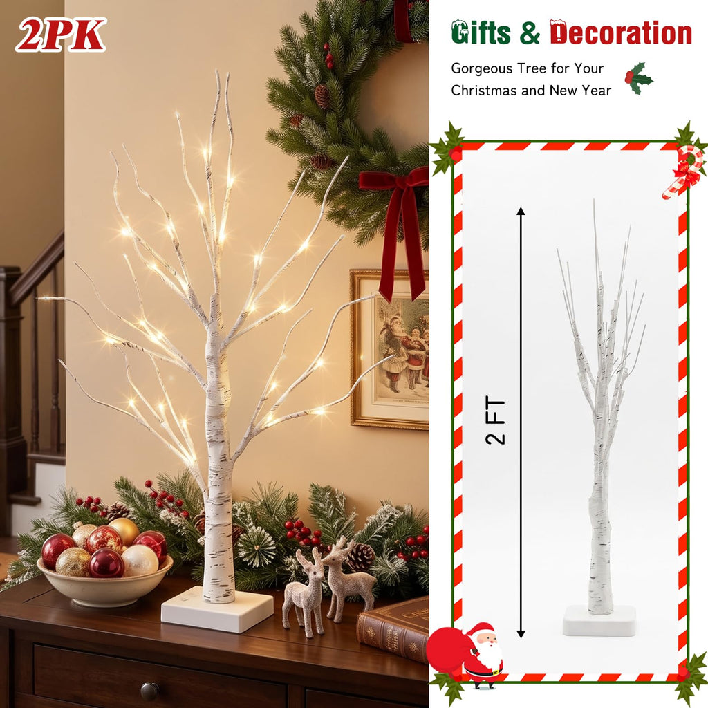 2FT Birch Tree with LED Lights U258091