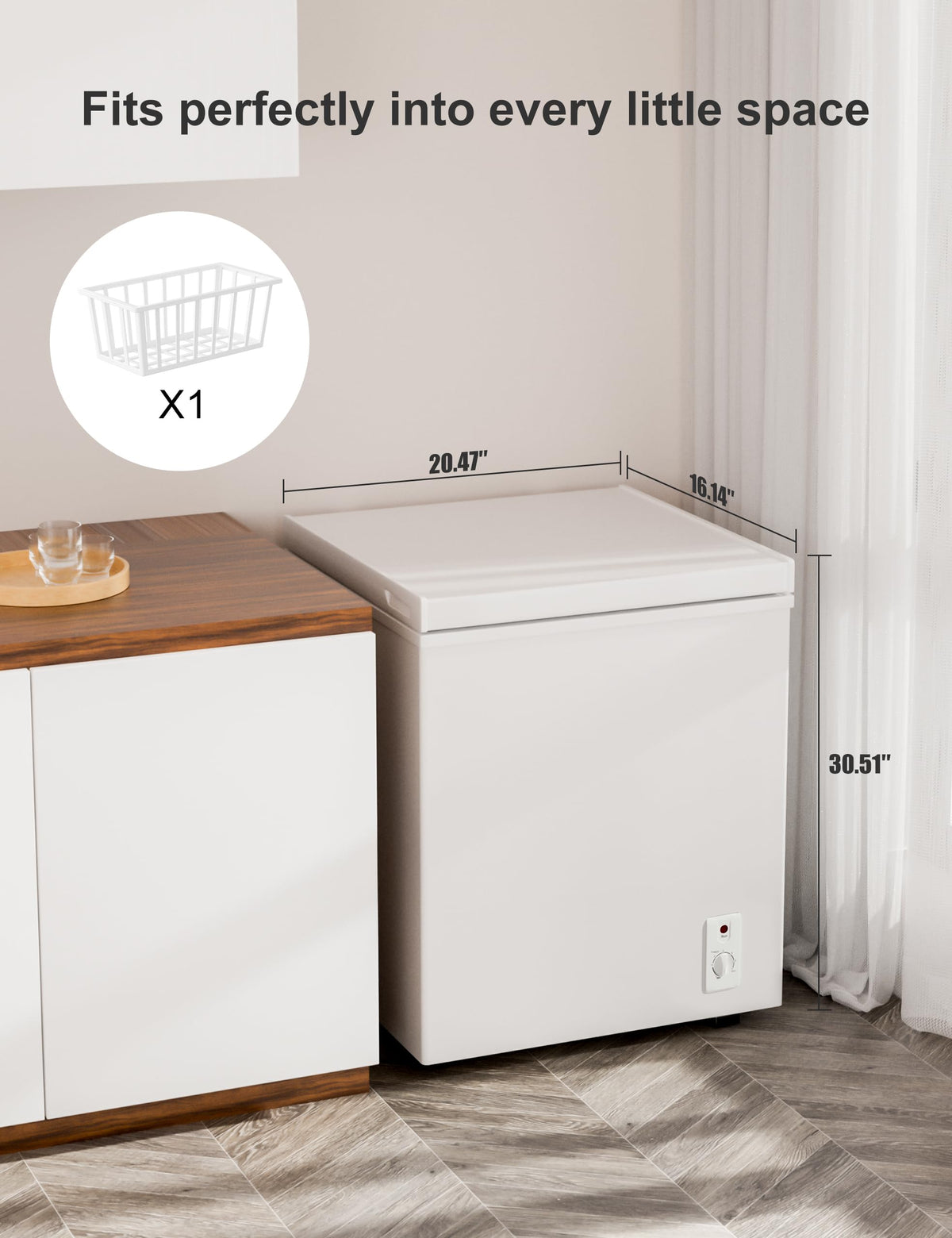 3.5 Cu. Ft White Chest Freezer J63983