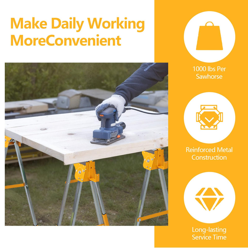 Heavy Duty Folding Sawhorse 2 Pack I48254