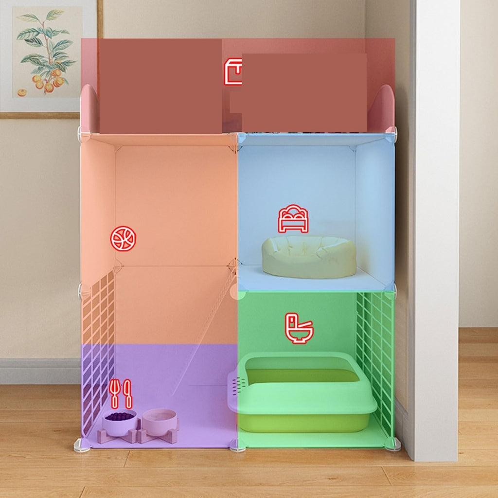 Large Indoor Detachable Metal Cat Cage with Cat Bed C450239