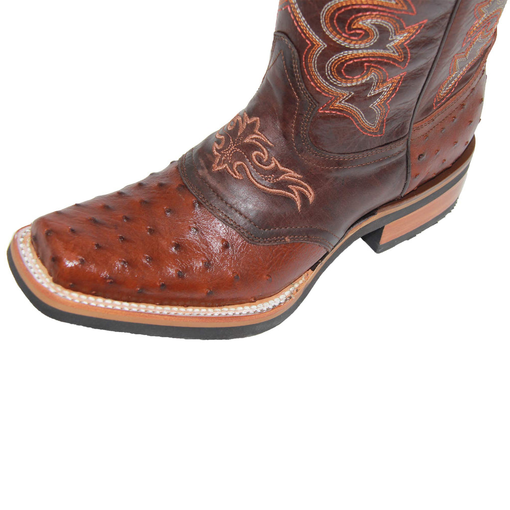 Cowhide Leather Square Toe Western Cowboy Boots T2121