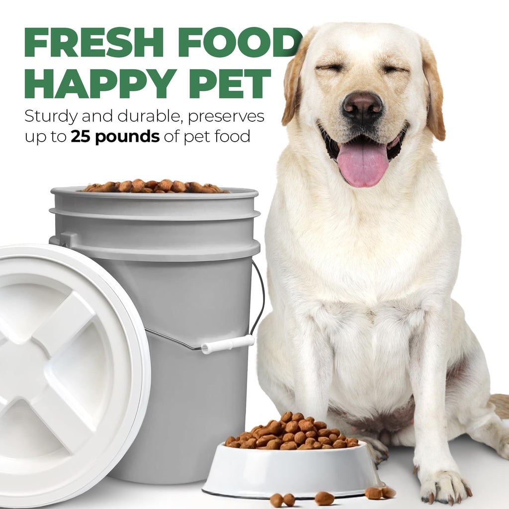 Airtight Pet Food Storage Container 25 lbs Grey E791