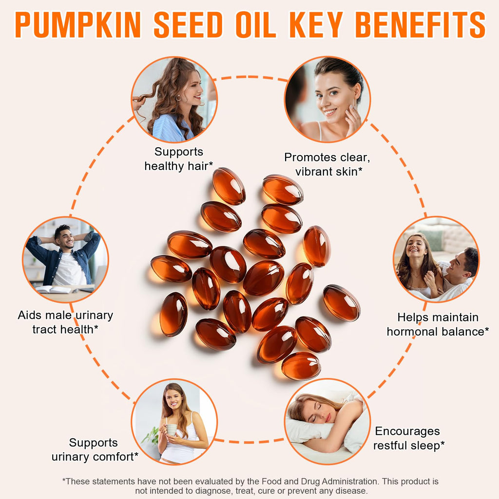Pumpkin Seed Oil Capsules 1000mg 300 Softgels C10526