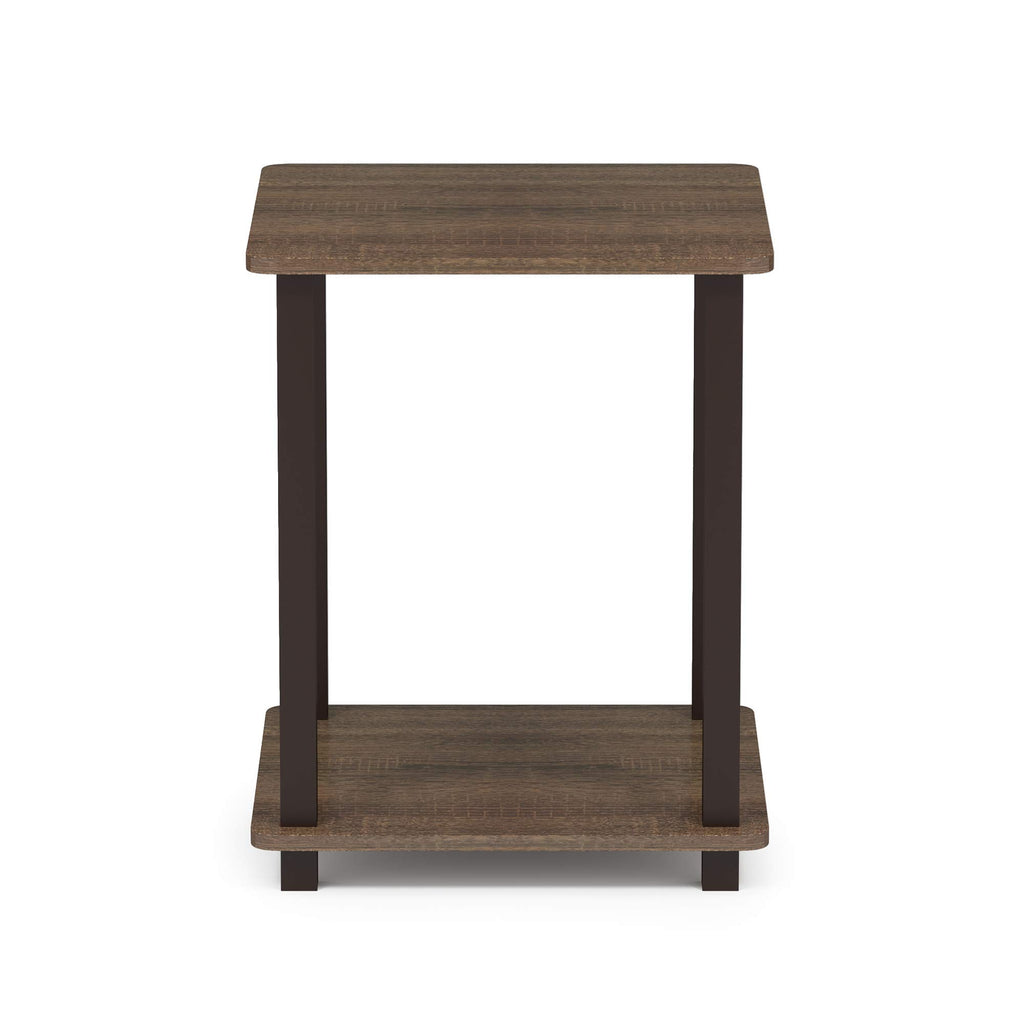 Set of 2 End Table Walnut Brown G4478