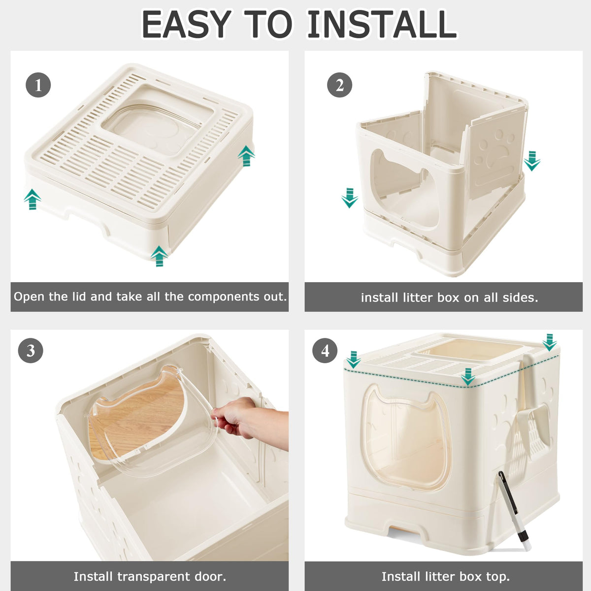 Covered Cat Litter Box with Lid R54795