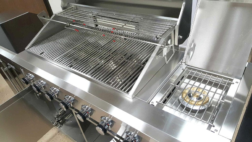 304 Stainless Steel 8 Burner Propane/Natural Gas BBQ Grill with Cover W391229