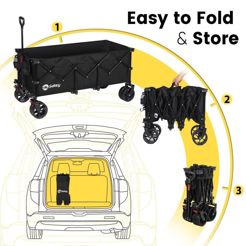 300L Extended Collapsible Wagon, 660 lb Capacity Z8711