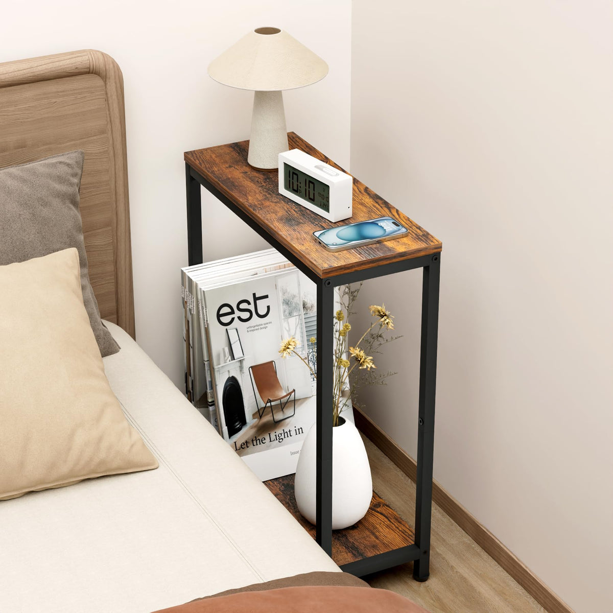 Narrow 2 Tier Side Table E73061
