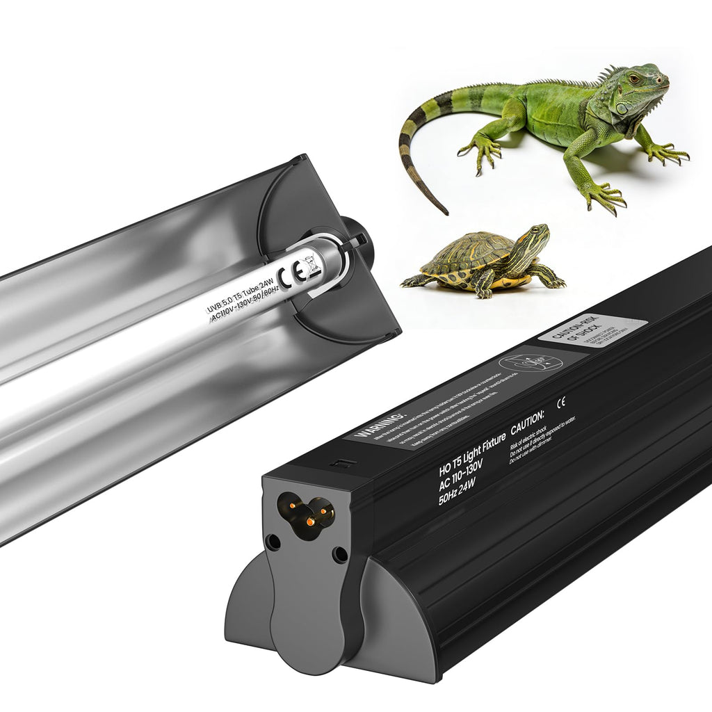 24W T5 5.0 UVB Reptile Light Fixture Combo Kit P421910