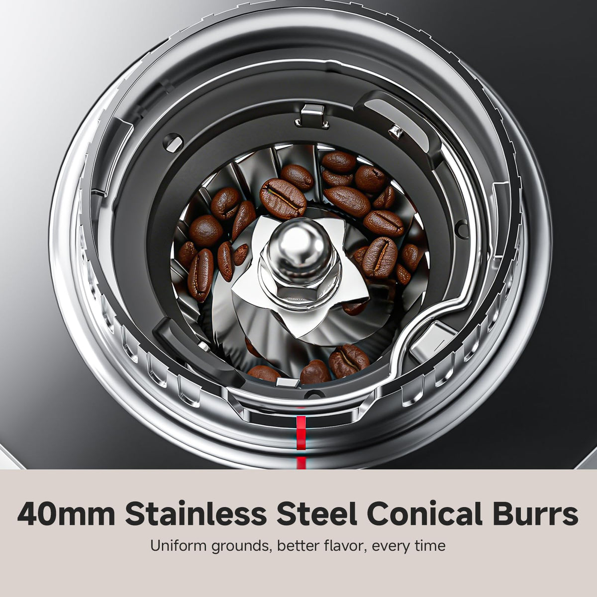 Conical Burr Coffee Grinder with 45 Grind Settings W419