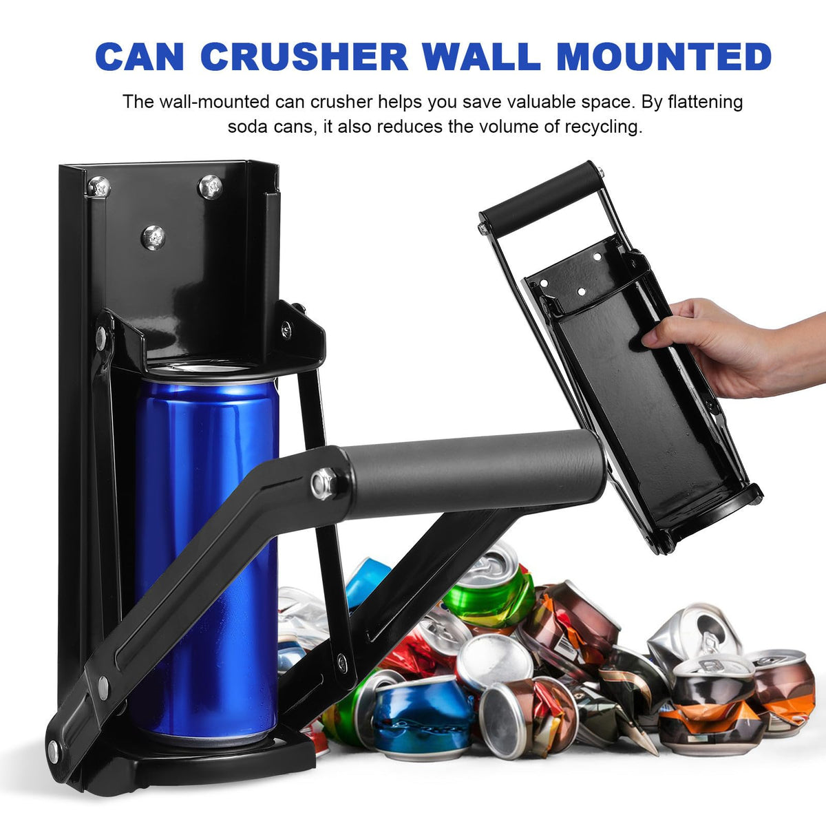 Wall Mounted Stainless Steel Can Crusher L122