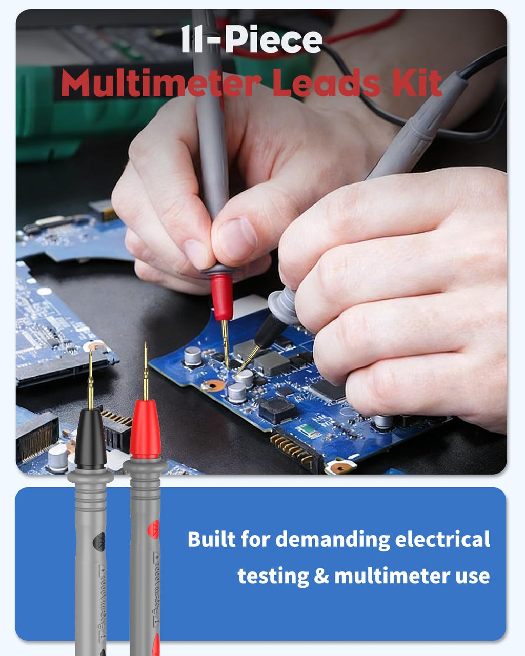 11 Pcs Multimeter Test Leads Kit Z770