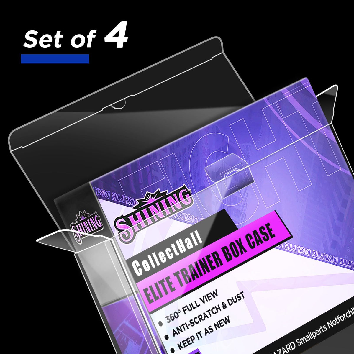 4 Packs Transparent Easy to Fold Protector Case S636559